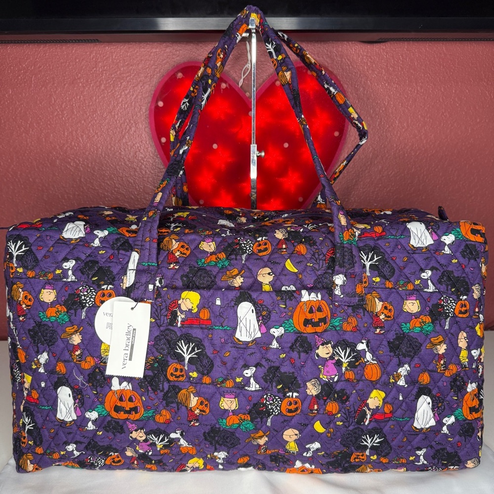 Peanuts Large Travel Duffel in Cotton